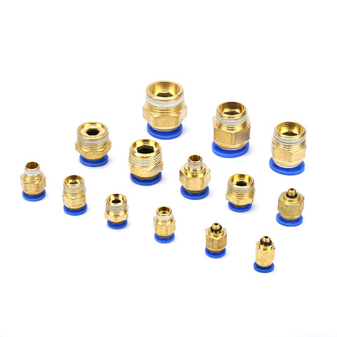 8mm Tube To M5 M6 M8 M10 M12 M14 M16 M20 Male Thread Straight One Touch Air Pneumatic Push In Pipe Fitting Quick Connector ► Photo 1/4