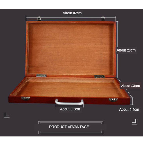 Portable Wooden Box Jewelry Storage Organiser Holder Drawing Art Supplies Case Caja Craft Stash Box Artist Desktop Storage Case ► Photo 1/6