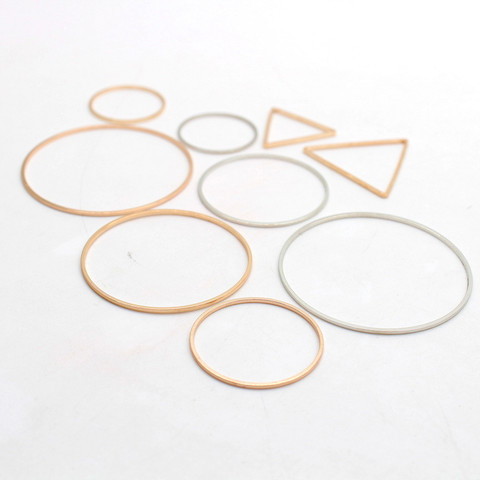 20Pcs/Lot KC Gold Rings For DIY Earrings Making Round Circle Earring Pendant Jewelry Accessories Findings 20mm 25mm 35mm 40mm ► Photo 1/6