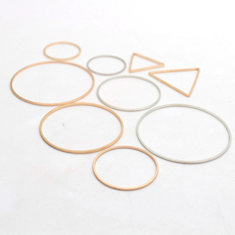 20Pcs/Lot KC Gold Rings For DIY Earrings Making Round Circle Earring Pendant Jewelry Accessories Findings 20mm 25mm 35mm 40mm ► Photo 1/6