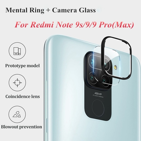 Camera lens protector glass for Xiaomi Redmi Note 9S 9 Pro Mental Camera Protective ring for Xiaomi Redmi note 9pro 9 S 10X film ► Photo 1/6