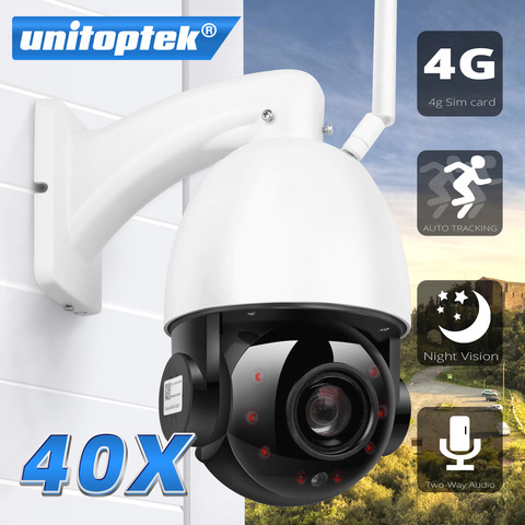 SIM Card 3G 4G Wireless AI Auto Tracking 30X Zoom Wireless PTZ Speed Dome CCTV Camera Outdoor Two Way Audio IR 80m ► Photo 1/6