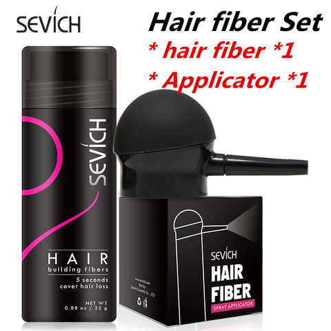 Keratin Hair Fiber Applicator Hair Building Fiber Spray Pump Styling Color Powder Extension Thinning Thickening Hair Growth 2pcs ► Photo 1/6