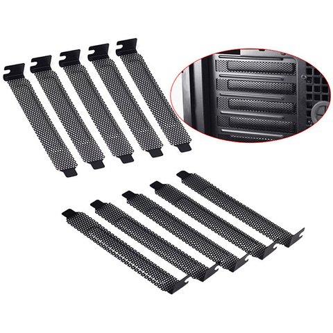 10Pcs black PCI slot Cover Dust Filter Blanking Plate Hard Steel Mesh Cooling and Ventilation Baffle Computer Related Accessory ► Photo 1/6