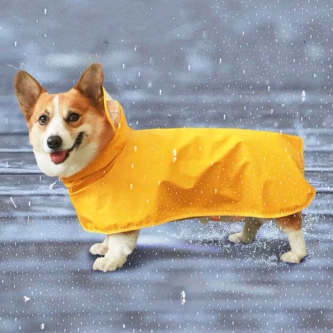Pet Dog Raincoat For Small Medium Large Dogs Waterproof Jacket Rain Coat Clothes Corgi Husky Schnauzer Pug Labrador CTC01 ► Photo 1/6