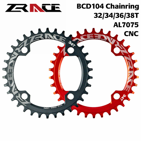 Zrace platos de tija de 32 t//34 t///36 t///38 t bcd104 estrecho ancho diente al7075 cnc para mtb ► Photo 1/5