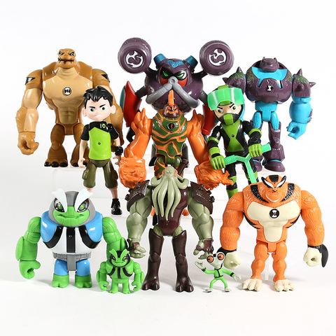 11pcs/set  Ben Grey Matter Heatblast Humongousaur Rath Vilgax PVC Action Figures Kids Toys Gifts ► Photo 1/5