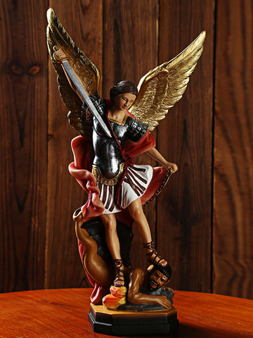 Angel and Demon Battle Statue Home Garden Resin Figurine Ornament Catholic Gifts ► Photo 1/6