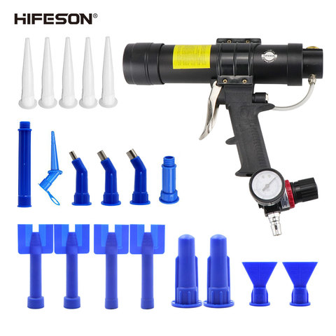 310ml Adjustable HIFESON Pneumatic Glass Glue Gun Air Rubber Gun Hard Glue Sealant Applicator Caulking Gun Toolbox ► Photo 1/6