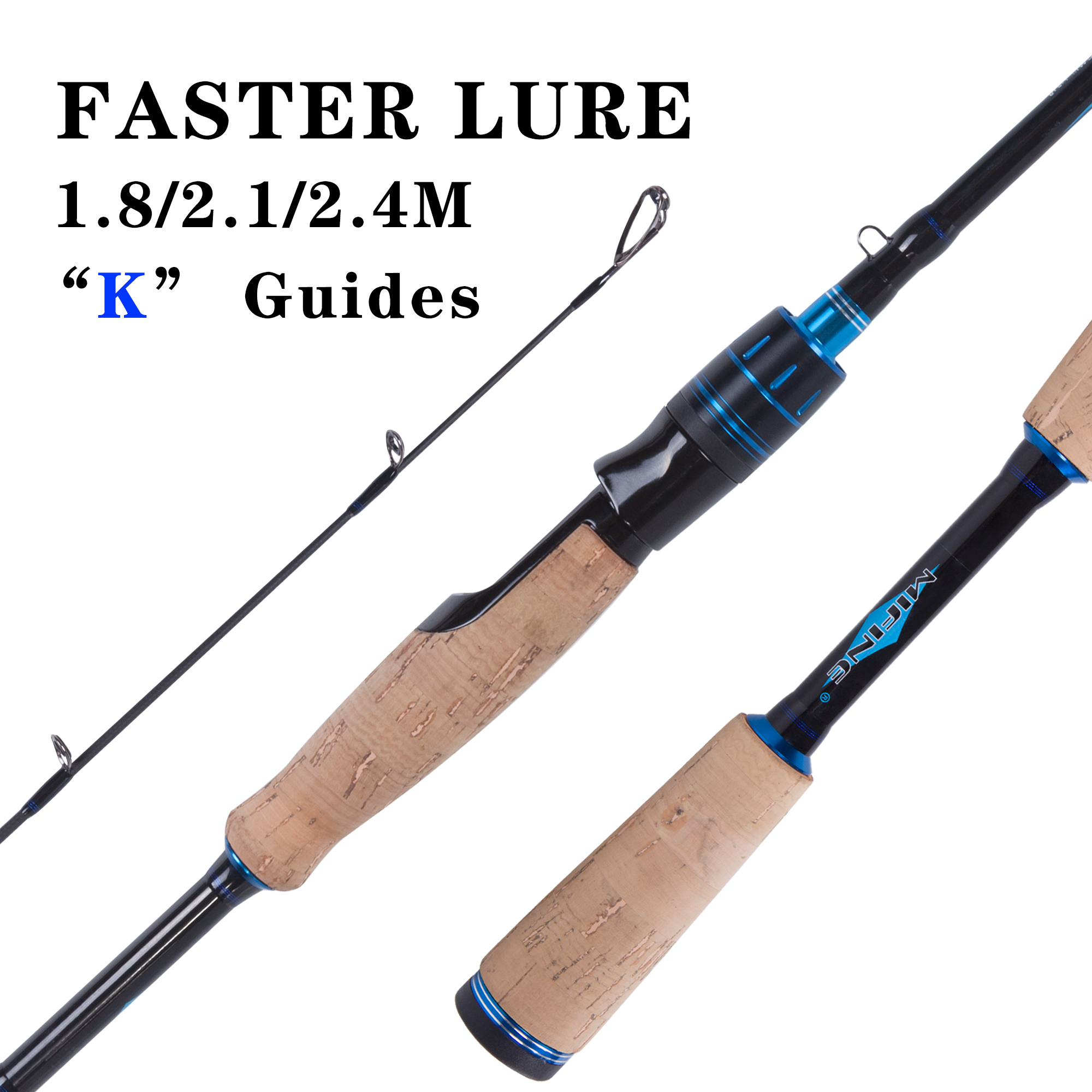 Baitcasting Fishing Rod 1.8m 2.1m 2.4m 2.7m 3 Section Travel Ultra Light Casting 