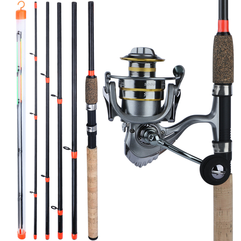 Sougayilang 3m Feeder Rod Combo 6 Section M H L Power Carp Fishing Rod and 13+1BB 1000-5000 Series Fishing Reel with Spare Spool ► Photo 1/6