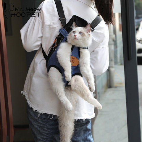 Hoopet Pet Cat Carrier Fashion Travel Bag Dog Backpack Breathable Pet Bags Shoulder Puppy Carrier ► Photo 1/5