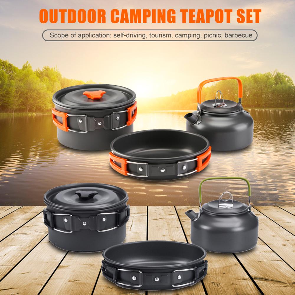 Fire Maple Camping Cookware Utensils Dishes Camp Cooking Set Hiking Heat  Exchanger Pot Kettle FMC-FC2 Outdoor Tourism Tableware