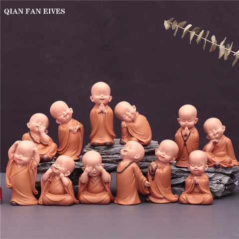 Chinese style cute resin little monk sculpture statue Modern art sculpture Home decoration figurines free delivery The best gift ► Photo 1/6