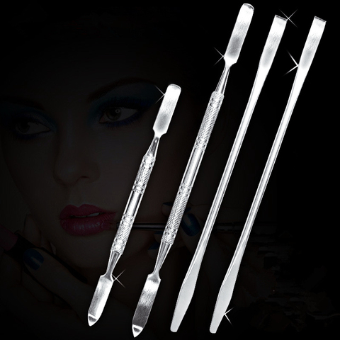 4pcs/set Makeup Tools Stainless Steel Mixing Spatula Manicure Dental Rod Tool Nail Art Espatula Maquiagem Nail Spatula Make Up ► Photo 1/6