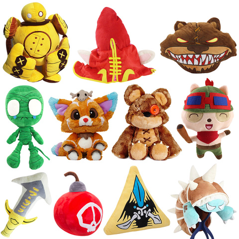 25-45cm League Poro Teemo Ziggs Gnar Annie's Bear Robot Blitzcrank ETHAFOAM Amumu Rammus Hat Cosplay Plush Toys Doll kids gifts ► Photo 1/6