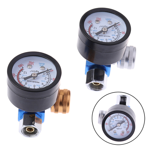 1pcs 1/4NPT HVLP Spary Gun Regulator Air Pressure Gauge Regulator For Spray Gun ► Photo 1/6