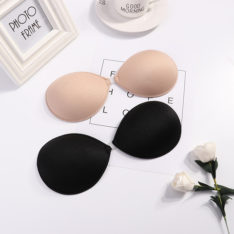 Womens Self Adhesive Silicone Bra Invisible Push-up Bra with