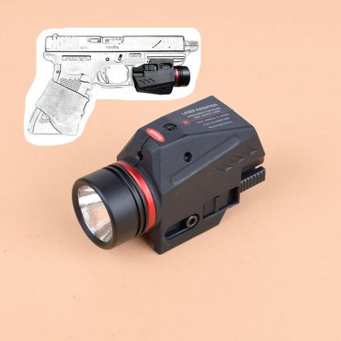 Lanterna Airsoft Light Combo Laser Tactical Pistola LED Flashlight Green Red Laser Sight For Picatinny Rail Glock Pistol Gun ► Photo 1/6