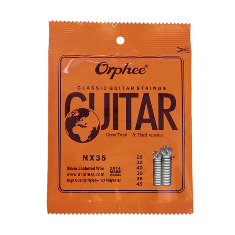 orphee NX35 Nylon Classical Guitar Strings 6pcs Full Set Replacement (.028-.045) guitar accessories guitar string guitar parts ► Photo 1/6