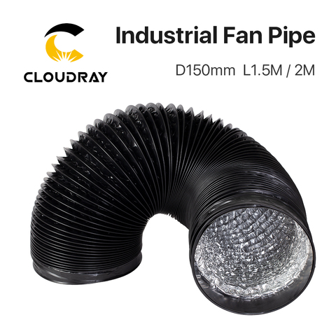 Exhaust Pipe Fabric Vent Ventilator Hose Dia 150mm 2m/Lot Plastic Flexible Telescopic Tube Intake Exhaust Duct ► Photo 1/5