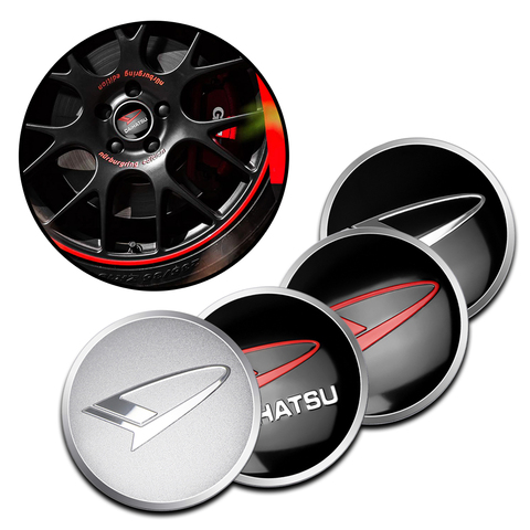 4PCS 56mm/60mm Car Tire Wheel Center Hup Caps Badge Stickers for Daihatsu Terios Sirion Mira Materia Rocky YRV Feroza Charade ► Photo 1/6