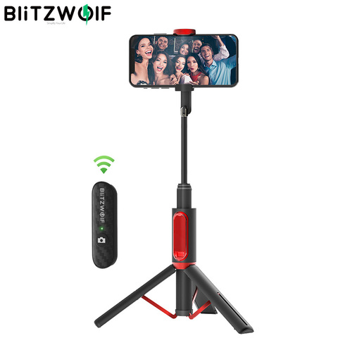 BlitzWolf All In One Tripod Selfie Stick Phone Holder bluetooth Retractable Tripod Selfie Stick for iphone for huawei for xiaomi ► Photo 1/6