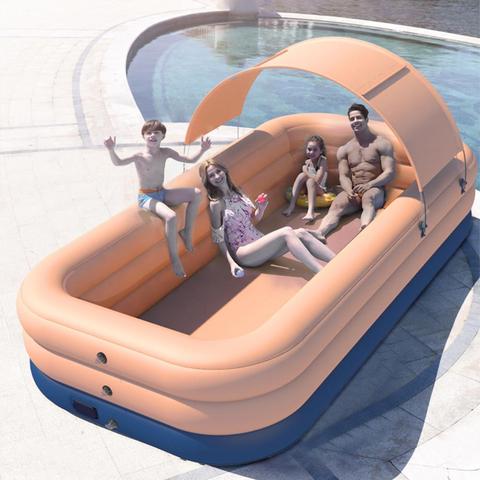 Family Inflatable Swimming Pool Thick High-strength PVC Adult Pool Summer Water Party Supply For Baby Kids Adult Family ► Photo 1/6