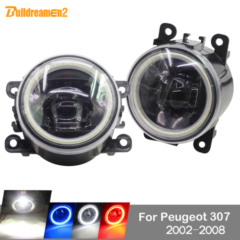 Buildreamen2 For Peugeot 307 Car H11 LED Bulb Fog Light Lens Angel Eye DRL 12V Accessories 2002 2003 2004 2005 2006 2007 2008 ► Photo 1/6