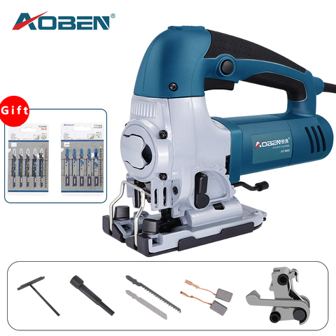 AOBEN 600W Electric Jig Saw Guide 6 Variable Speed Electric Saw  10 Pieces Metal Blades 1 Pieces Carbon Brush Jigsaw Power Tools ► Photo 1/6