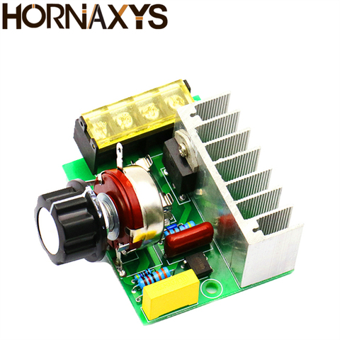4000W 0-220V AC SCR Electric Voltage Regulator Motor Speed Controller Dimmers Dimming Speed With Temperature Insurance ► Photo 1/2