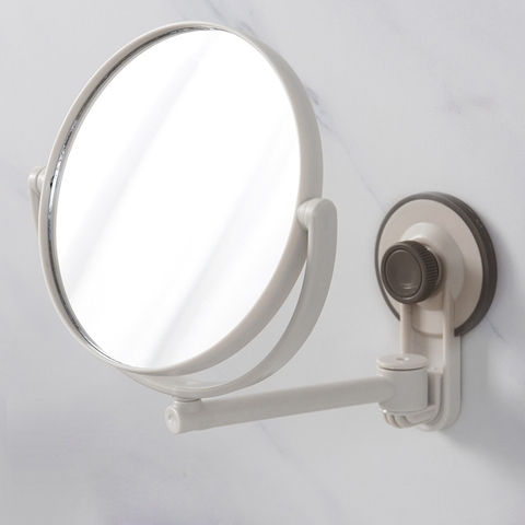 Bath Mirror Cosmetic Mirror 1X/3X Magnification Suction Cup Adjustable Makeup Mirror Double-Sided Bathroom Mirror ► Photo 1/6