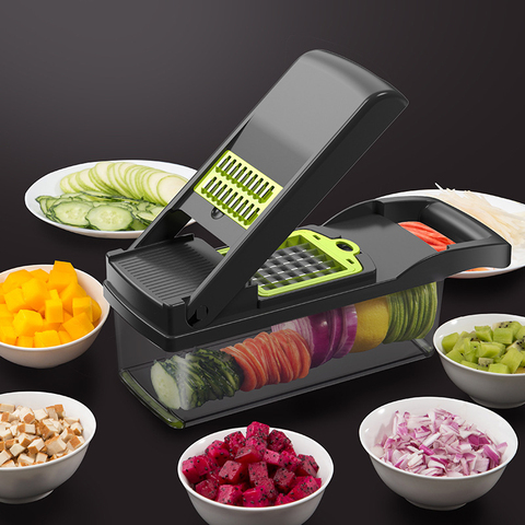 Vegetable Chopper Mandoline Slicer With Big Container Spiralizer Vegetable Slicer Dicer Potato Carrot Grater Kitchen Accessories ► Photo 1/6