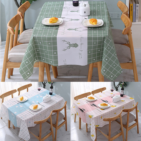 Kitchen Coffee Tablecloth Cartoon Rectangular Square Table Cloth Waterproof Oilproof Decorative Table Cover Fit For Nature Hike ► Photo 1/6