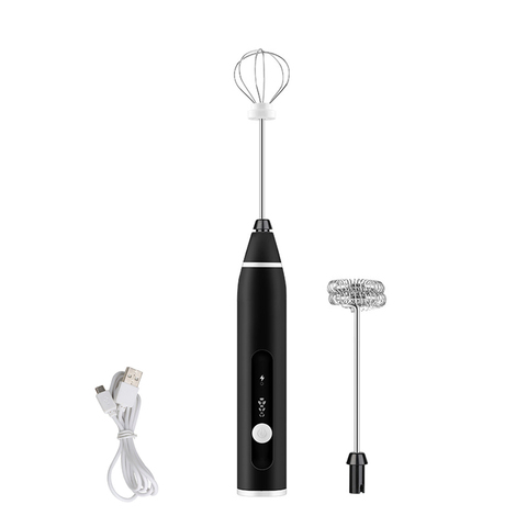 3-Speeds Electric Whisk Coffee Milk Drink Frother Foamer Mixer USB Rechargeable Handheld Food Blender Kitchen Tools Bake ► Photo 1/6