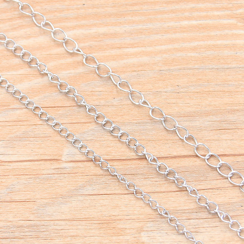 5 Meters/lot 3 Size Stainless Steel Polishing Necklace Tail Chains For DIY Jewelry Findings Making Materials Handmade Supplies ► Photo 1/6