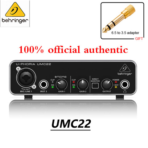 Original Behringer umc22 sound card audio interface Amplifier AKG K92/K72 Headset headphones ► Photo 1/6