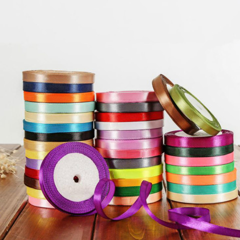 25Yards/Roll Silk Satin Ribbons Handmade DIY Bow Craft Ribbons Card Gifts Wrapping Supplies Wedding Birthday Party Decorations ► Photo 1/6