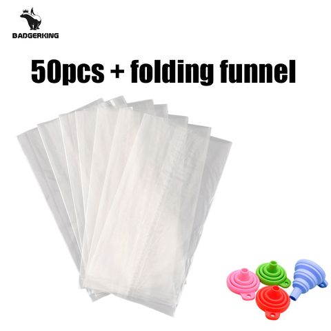 50pcs/lot  PVA Bags for Carp Fishing Fast Dissolving Environmental Water-soluble bag buy 2lots get folding funnel free ► Photo 1/6