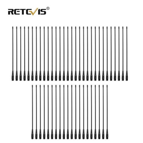 50pcs RETEVIS RHD-771 SMA-F Walkie Talkie Antenna VHF UHF Dual Band 39cm For Kenwood Retevis RT21 RT5R Baofeng UV5R 888S UV-82 ► Photo 1/6