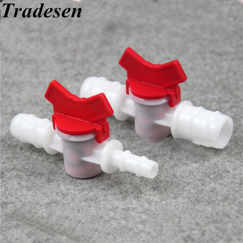 1pcs Platics 4mm 6mm 8mm 10mm 12mm 16mm 20mm PVC Hose Barb Two Way Plastic Ball Valve Aquarium Garden Micro Irrigation Connector ► Photo 1/2