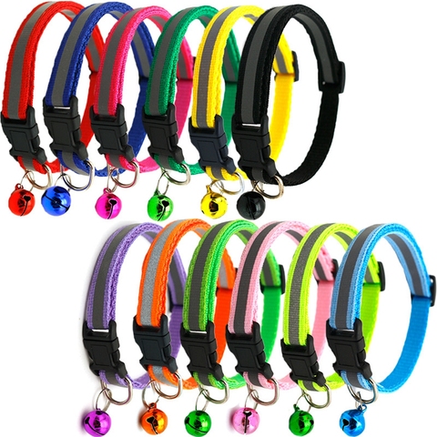 Reflective Nylon Dog Collar Night Safety Flashing Light Up Adjustable Dog Leash Pet Collar for Cats And Small Dogs Pet Supplies ► Photo 1/6