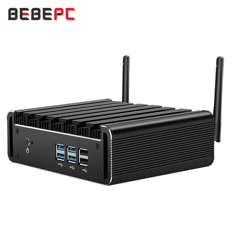 BEBEPC Mini PC Intel Core i7 7500U 6567U i5 7200U i3 7100U No-fan Computer 300M WiFi HDMI Windows 10 4K UHD Gaming Office Comput ► Photo 1/6