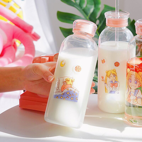 Travel Straw Cup Cute Kawaii Kids Insulated Water Bottle Cups and