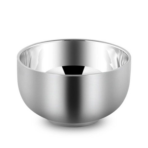 Double Salad Bowls For Children Multifunctional Stainless Steel Rice Bowl Anti-scald Bowl For Tableware ► Photo 1/6