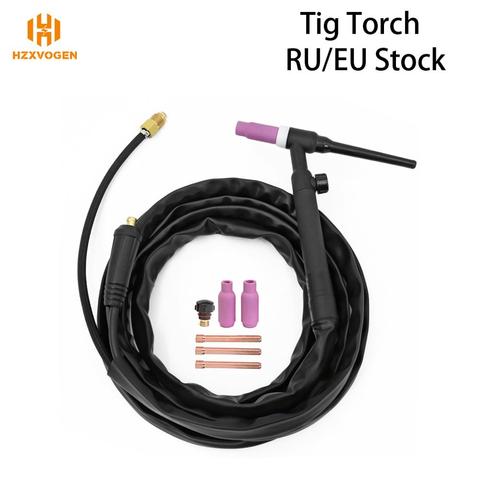 TIG Welding Torch WP17V 13ft 4M Welder Torch 140A 150-Amp Air Cooled SR-17V TIG Welder Gun with Europe Plug ► Photo 1/5