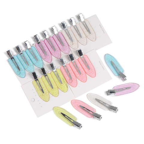 4PC Fashion Hair Clips Seamless No Bend Barrettes Candy Color Hairpin Hairdressing Sectioning Clamp Hair Styling Accessories ► Photo 1/6