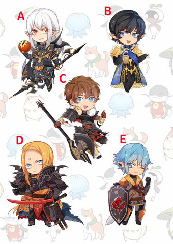 Final Fantasy XIV FF14 Haurchefant Greystone Acrylic Keychain Keyring Strap 6cm ► Photo 1/4