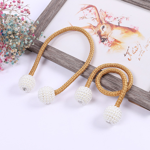 Creative pearl magnetic pair of curtain buckle clip hanging curtain with ball buckle furniture accessories home decoration ► Photo 1/6