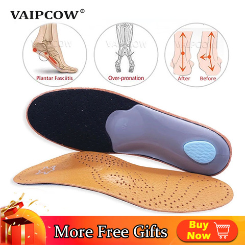 Orthotic insole Leather orthotics Insoles for Flat Foot Arch Support 25mm orthopedic Insoles for men and women OX Leg Shoe pad ► Photo 1/6